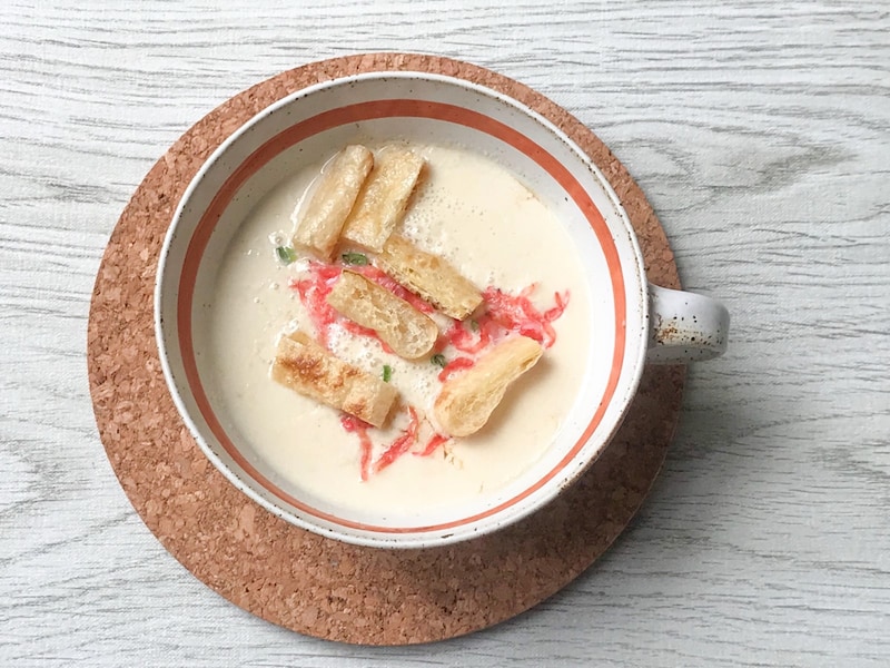 ポン酢レシピ　台湾風豆乳スープ