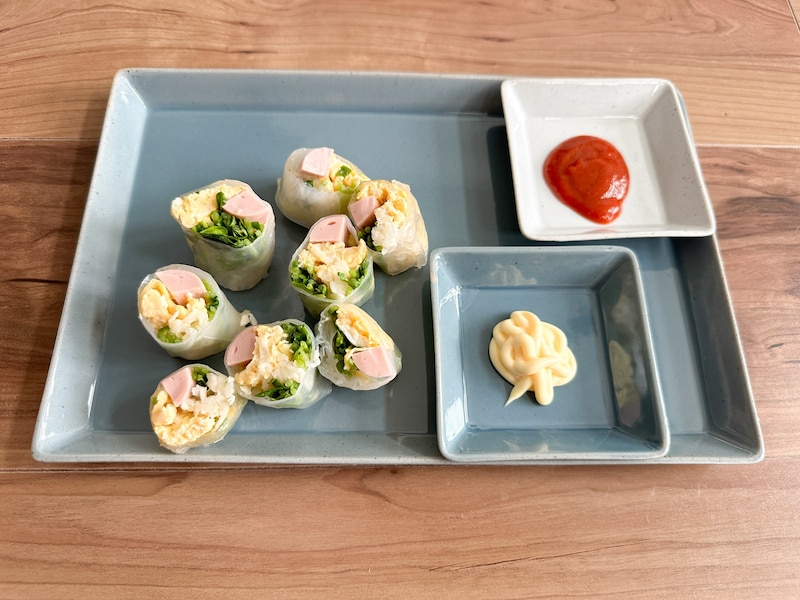 魚肉ソーセージ生春巻き