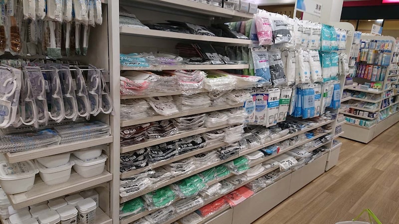 セリアの「ポリ袋」の売り場