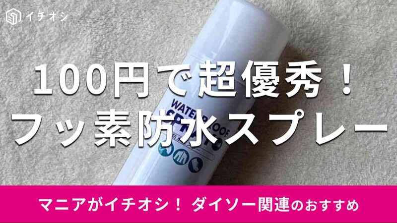 ダイソーの「フッ素防水スプレー」