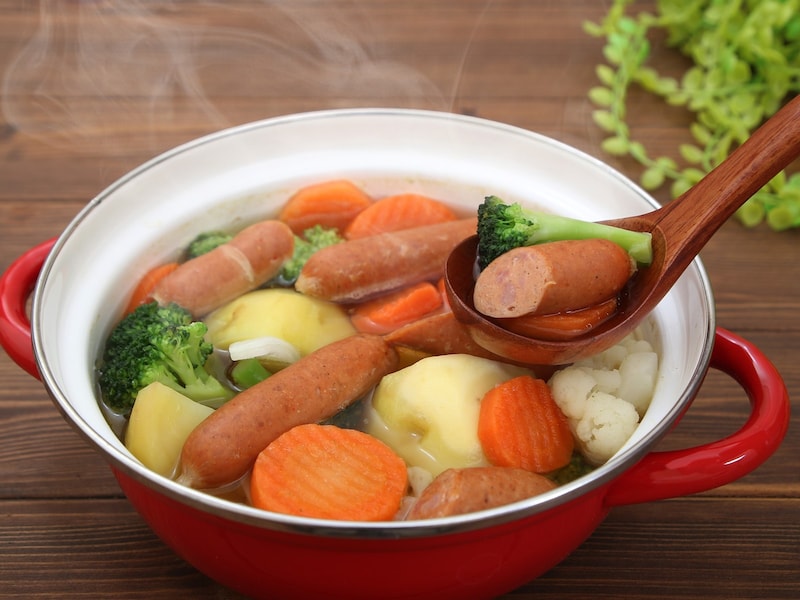 カットしたウィンナーを出汁にする調理法もある