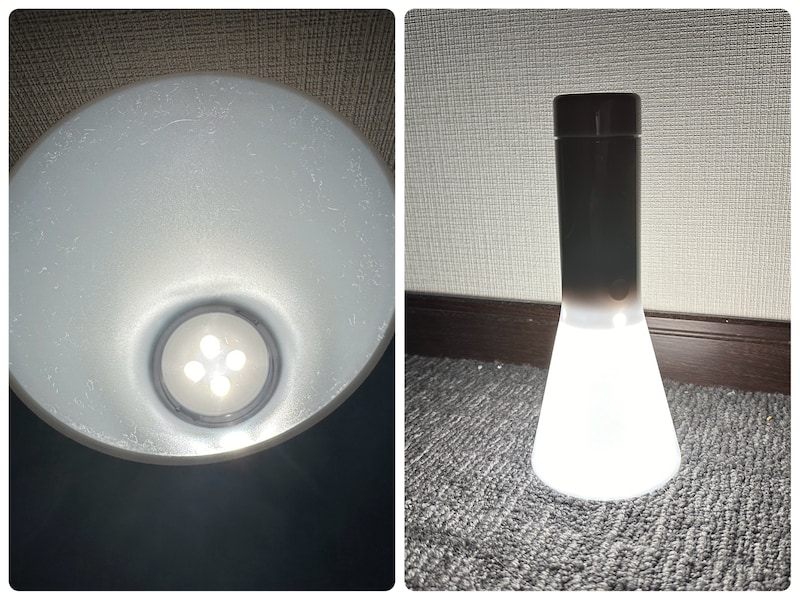 乾電池４本の点灯状態