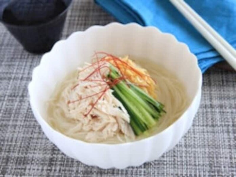 鶏生姜風味の冷やしそうめん