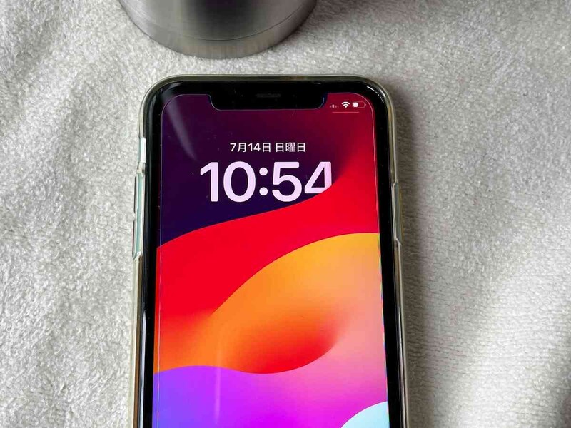 10時54分に水温をはかる