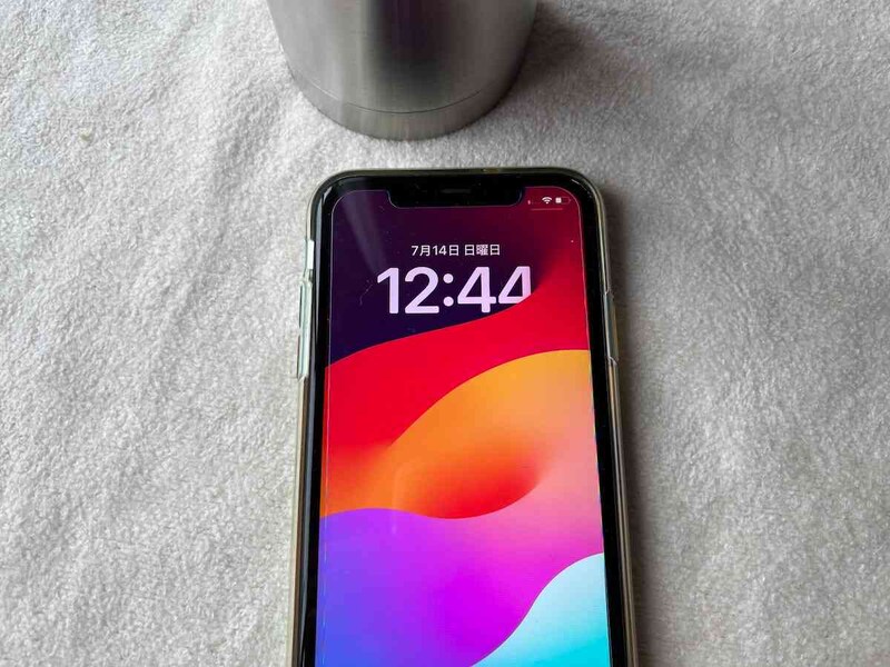 12時44分に水温をはかる