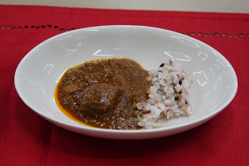 もっとクックを使って調理した「ハイデラバード風ビーフカレー」