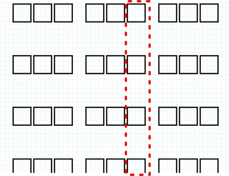 長距離路線の場合、中央ブロックの右通路側がおすすめ