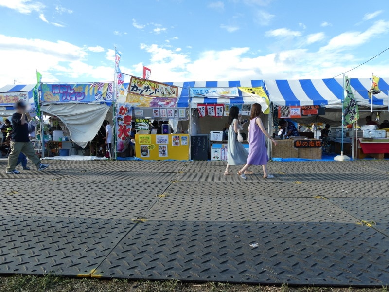 ひまわりまつりの露店