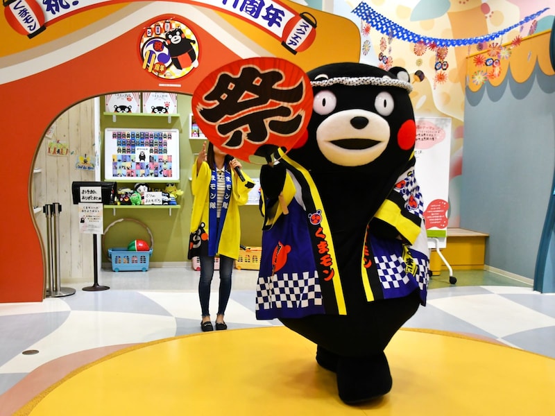 法被姿で！（7月22日、熊本市）