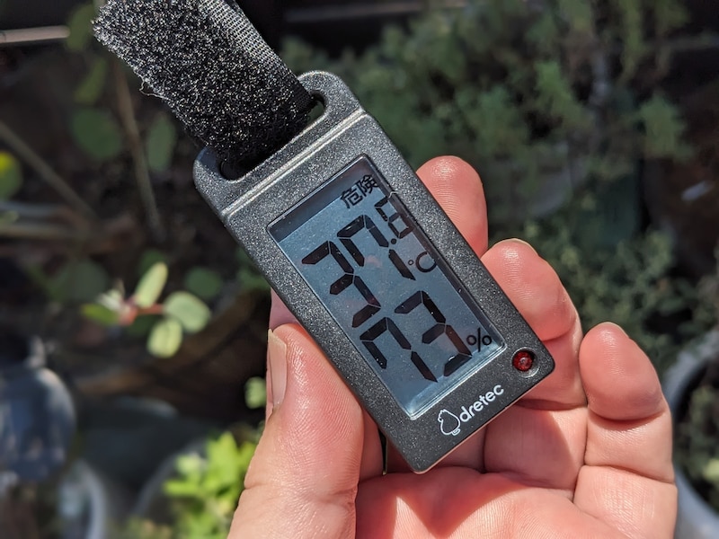 熱中症予防に役立つポータブル温湿度計