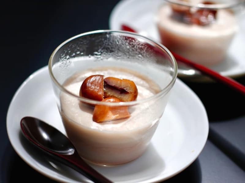 栗を使ったマジックプリン