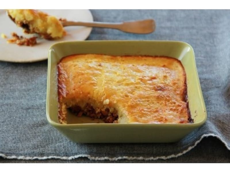 さつまいもとひき肉の重ね焼き