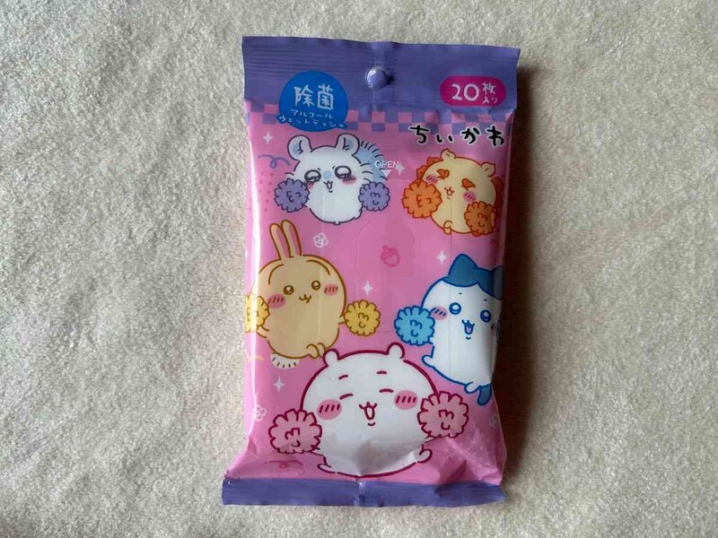 キャンドゥの「ちいかわ 除菌アルコールウェットティッシュ」