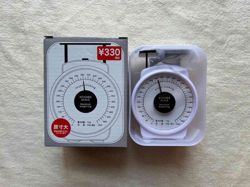 キャンドゥのはかり「キッチンスケール 1kg ホワイト」はお得な価格帯