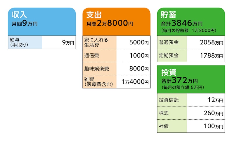 相談者「ikinokoreruka(イキノコレルカ)」さんの家計収支データ