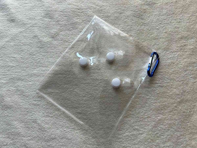 キャンドゥの「クリアポーチ」 にはボタンが3つ