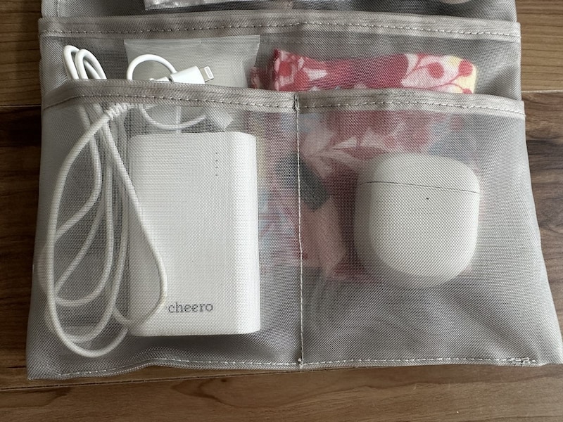 筆者の使用例　外側のポケット