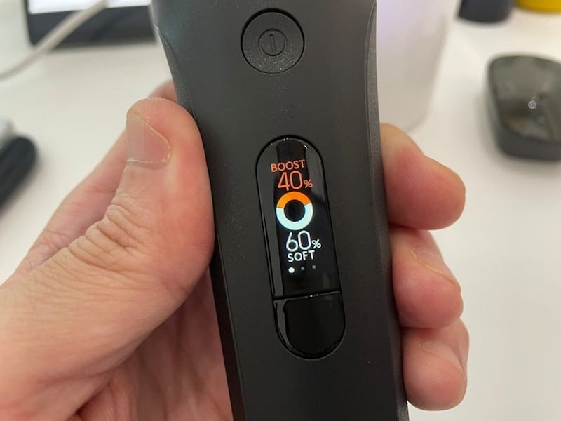 シェービング後のナビモニターの画面