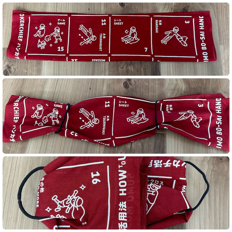 ハンカチマスクの作り方