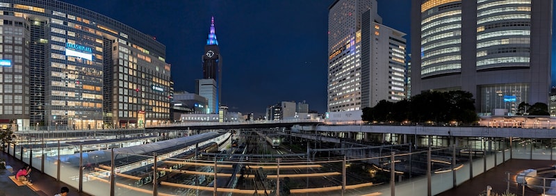 夜景のパノラマ写真