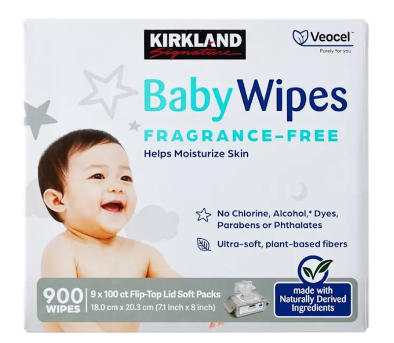 コストコの「カークランドシグネチャー 赤ちゃん用 おしりふき 900枚」