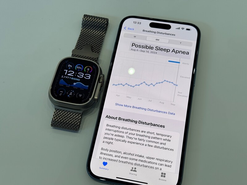 睡眠時無呼吸症候群の兆候を検知できる