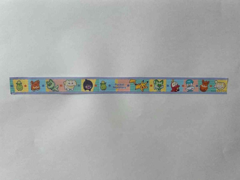 ダイソーの「マスキングテープ ポケットモンスター」はキャラクターがたくさん描かれている