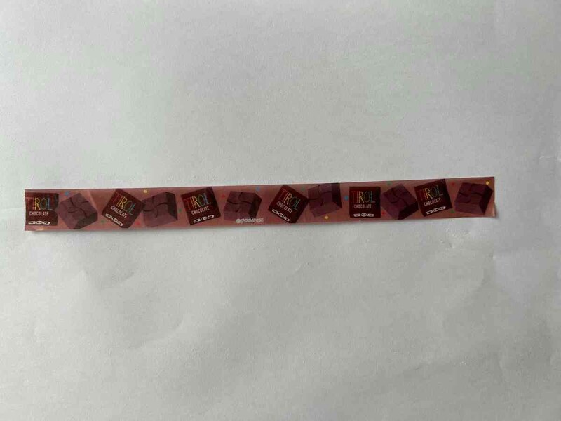 ダイソーの「マスキングテープ(チロルチョコ)」のコーヒーヌガーデザイン