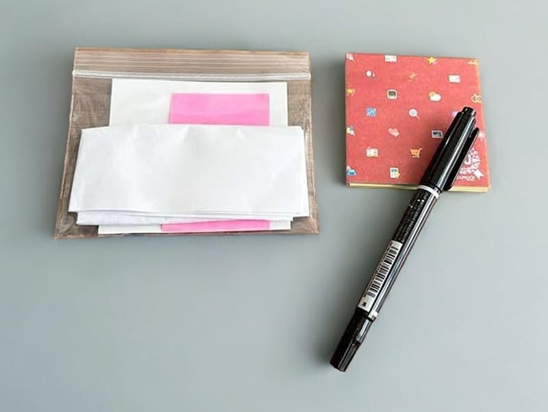 付箋と油性ペン