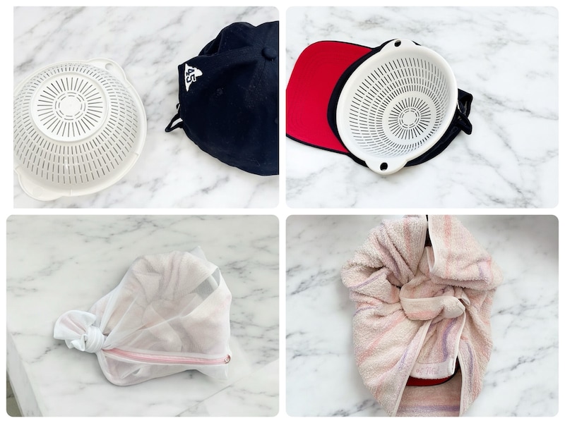 帽子を洗濯機で洗う