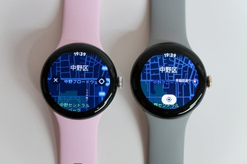 Pixel Watch 3(左)とPixel Watch 2(右)