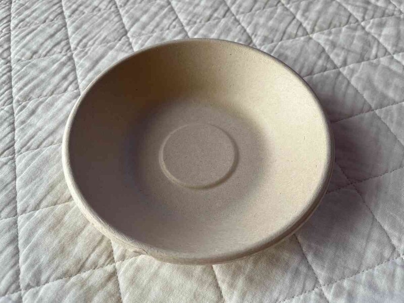 セリアの「バガスボウル浅型」は電子レンジで使える