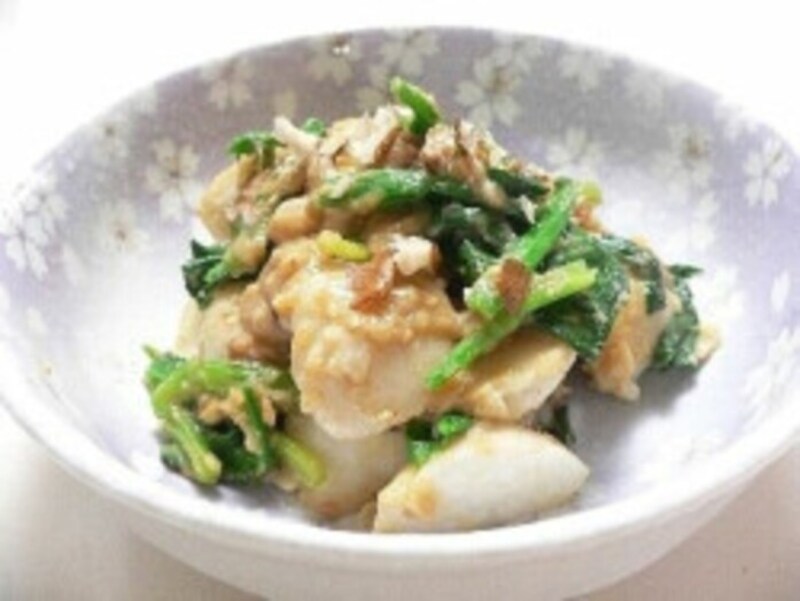 里芋とくるみの味噌和え