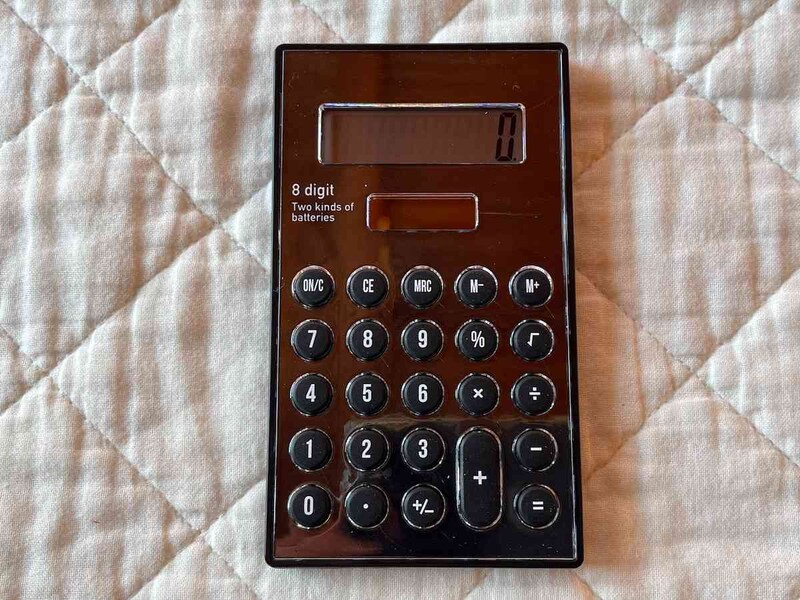 セリアの「プリント電卓」