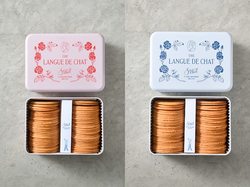 S.Weil by HOTEL NEW GRAND横浜高島屋店「S.Weil ラングドシャ缶」(税込3456円)※ピンクは300缶限定発売