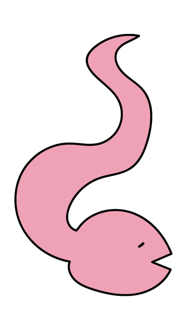 ゆるいタッチのヘビのイラスト