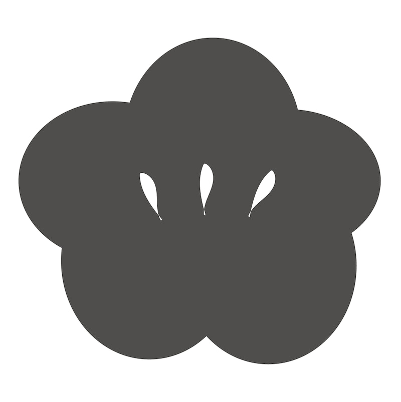 梅のイラスト（モノクロ）