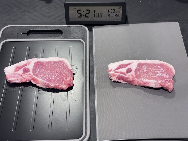 1時間経過した冷凍肉
