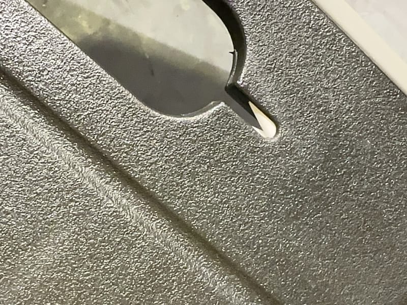 「解凍プレート付きまな板」のシャープナー部分