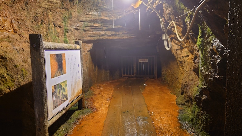 銀山温泉の疎水坑跡