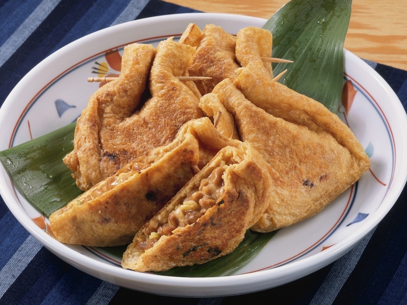 納豆お揚げの包み焼き