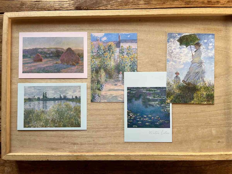 セリアの「ポストカードセット 5P クロード・モネ」
