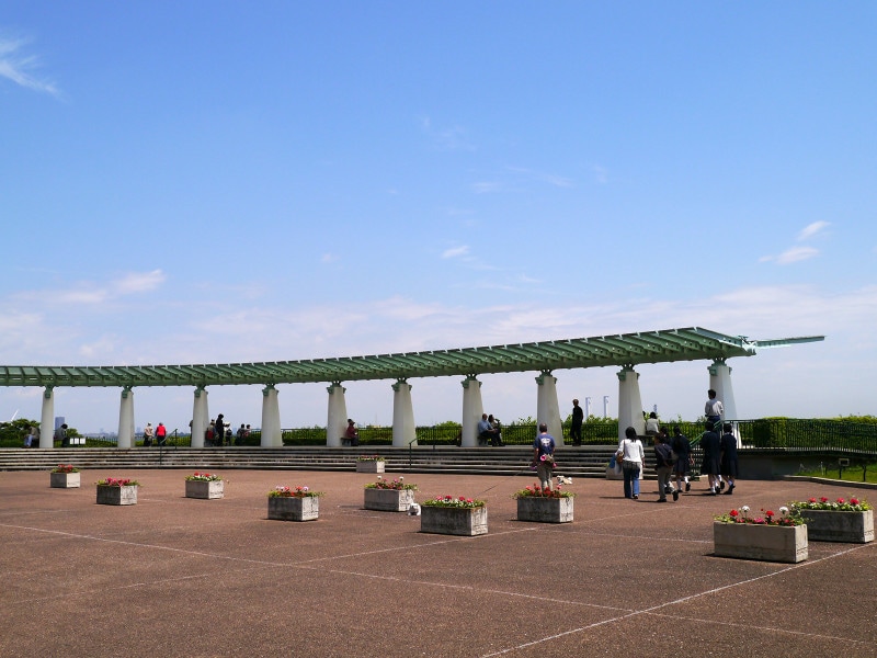 横浜らしい観光地のひとつ「港の見える丘公園」(2014年5月16日撮影)