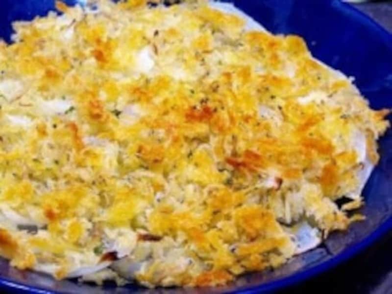 新玉ねぎのパン粉焼き