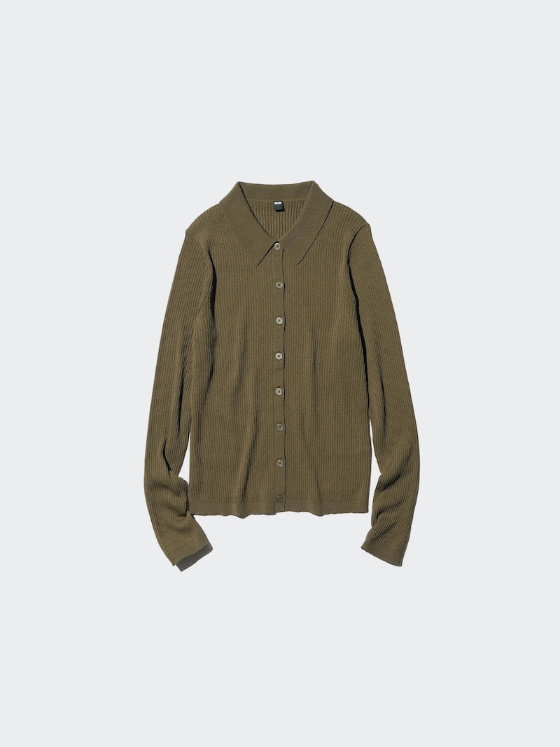 ユニクロ リブポロカーディガン 2990円(税込)