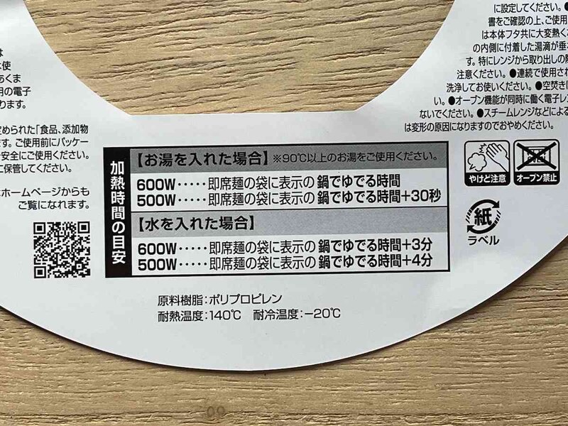 加熱時間の目安