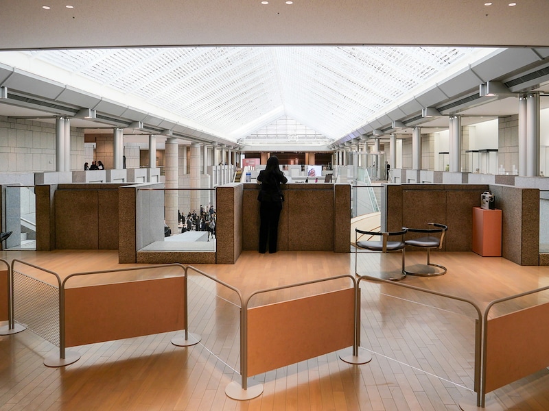 2階展示室前のホワイエも「じゆうエリア」に