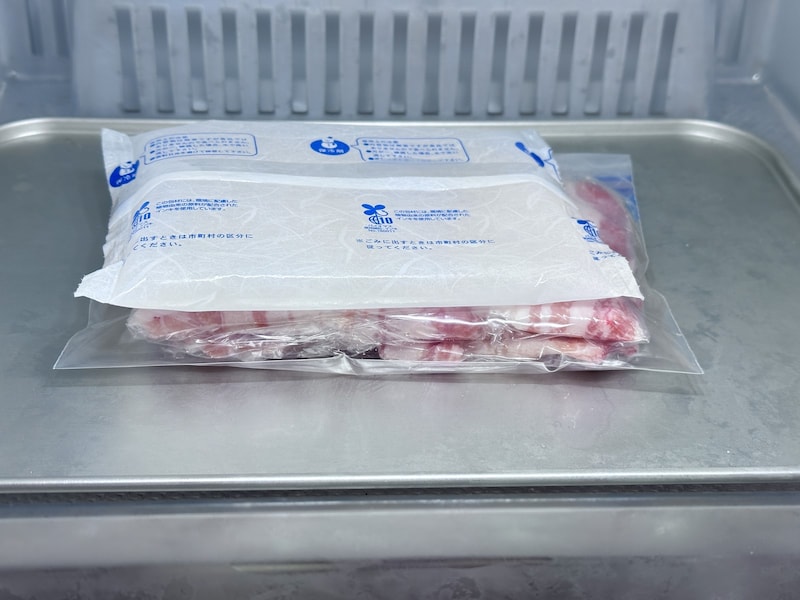 保冷剤で急速冷凍