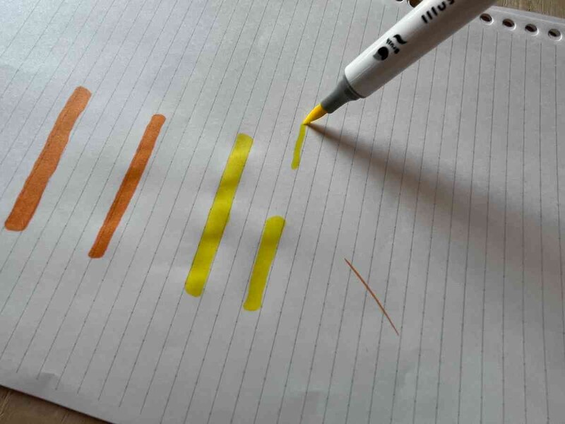 ペンの方は、細く書くこともできる