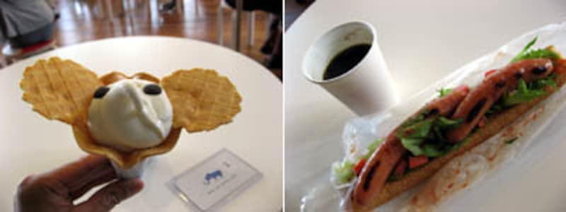 ゾウノハナソフトクリームと横濱ドッグ